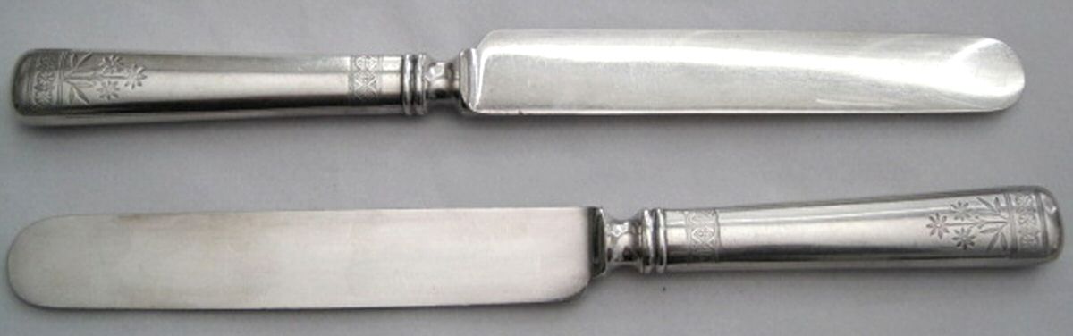 MBC24 (Silverplate) Blunt Hollow Knife by Meriden Britannia -1