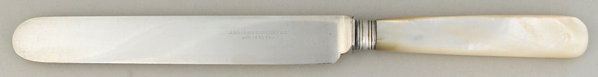 Pearl Handle11 (Sliverplate) Old French Hollow Knife by Meriden Cutlery Co-1