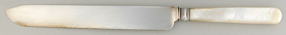 Pearl Handle11 (Sliverplate) Large Stainless Blade Roast Carving Knife by Meriden Cutlery Co-1