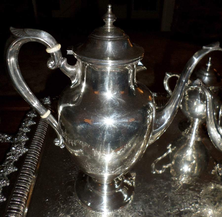 438 (Sterling, Hollowware) Coffee Pot by M Fred Hirsch-1