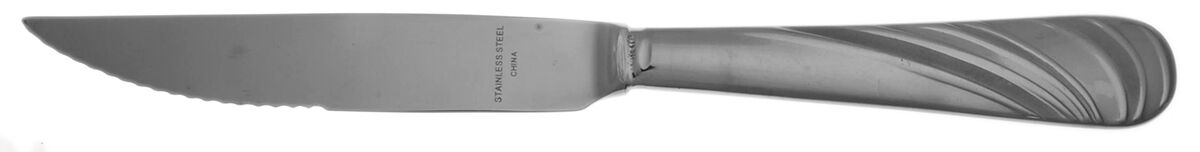 Swirl (Stainless) Steak Knife Individual Hollow, Serrate HC by Mikasa-1
