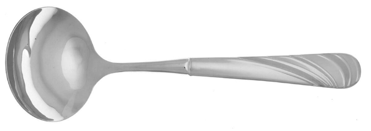 Swirl (Stainless) Gravy Ladle with No Spout Stainless Bowl HC by Mikasa-1