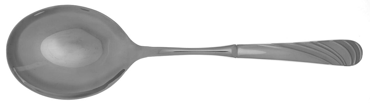 Swirl (Stainless) Casserole Spoon with Smooth Stainless Bowl HC by Mikasa-1
