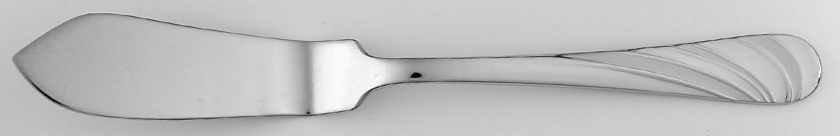 Swirl (Stainless) Flat Handle Master Butter Knife by Mikasa-1