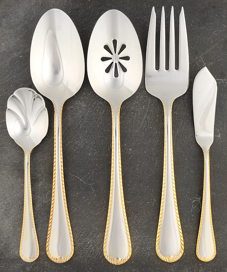 Cameo Gold (Stainless) 5 Piece Hostess Set by Mikasa-1