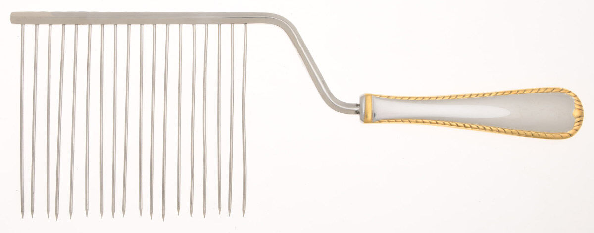 Cameo Gold (Stainless) Cake Breaker with Silverplate Prongs HC by Mikasa-1