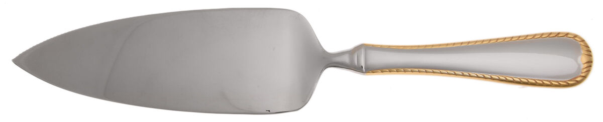 Cameo Gold (Stainless) Pie Server with Serrated Stainless Blade HC by Mikasa-1