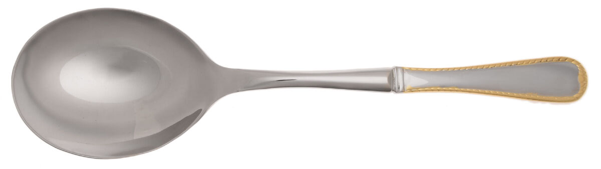 Cameo Gold (Stainless) Casserole Spoon with Smooth Stainless Bowl HC by Mikasa-1