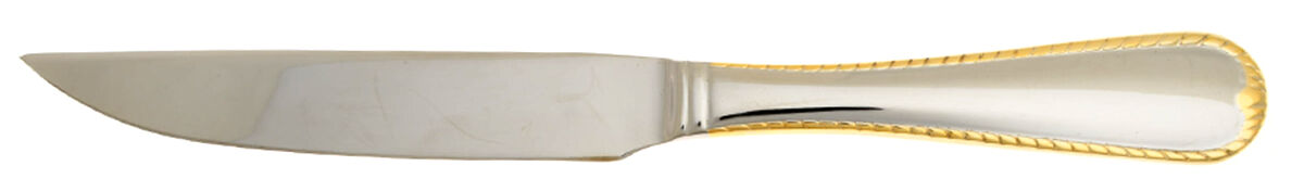 Cameo Gold (Stainless) Steak Knife Individual Solid No Serrate HC by Mikasa-1