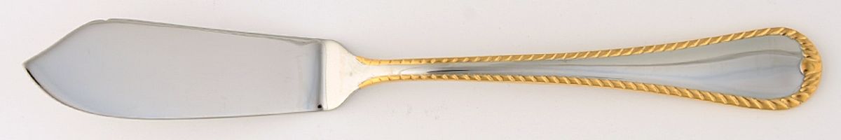 Cameo Gold (Stainless) Flat Handle Master Butter Knife by Mikasa-1