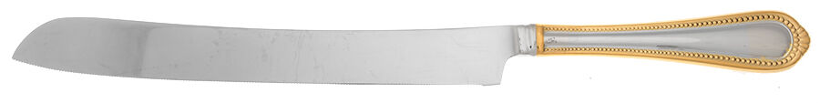 Regent Bead Gold (Stainless) Wedding Cake Knife with Stainless Blade HC by Mikasa-1
