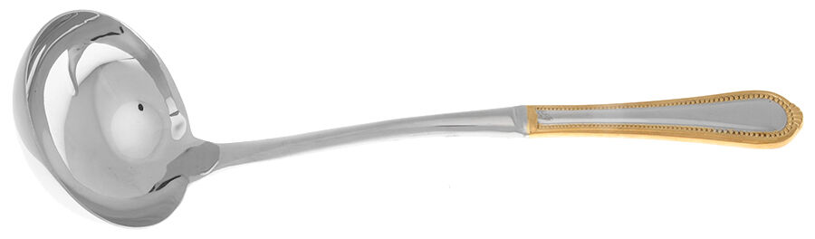 Regent Bead Gold (Stainless) Soup Ladle with Stainless Bowl HC by Mikasa-1