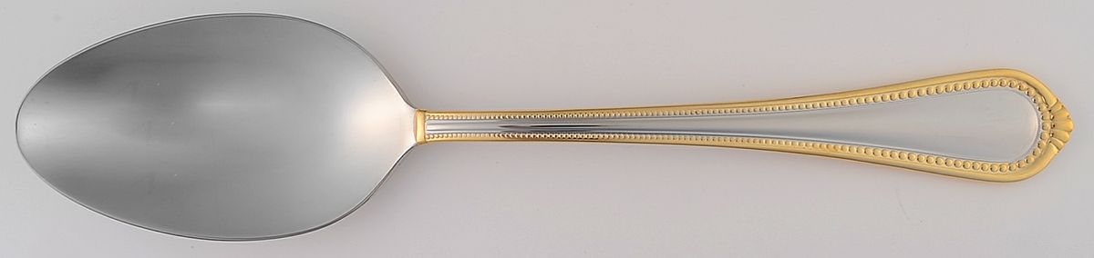 Regent Bead Gold (Stainless) Tablespoon (Serving Spoon) by Mikasa-1