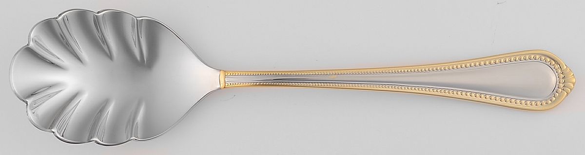 Regent Bead Gold (Stainless) Sugar Shell Spoon by Mikasa-1