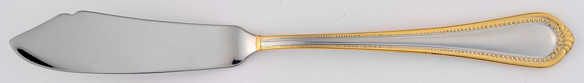 Regent Bead Gold (Stainless) Flat Handle Master Butter Knife by Mikasa-1