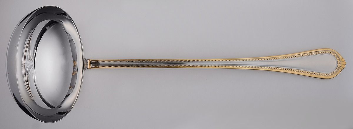 Regent Bead Gold (Stainless) Solid Soup Ladle by Mikasa-1