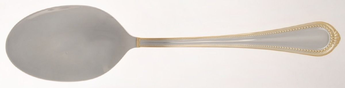 Regent Bead Gold (Stainless) Tablespoon (Serving Spoon) by Mikasa-1