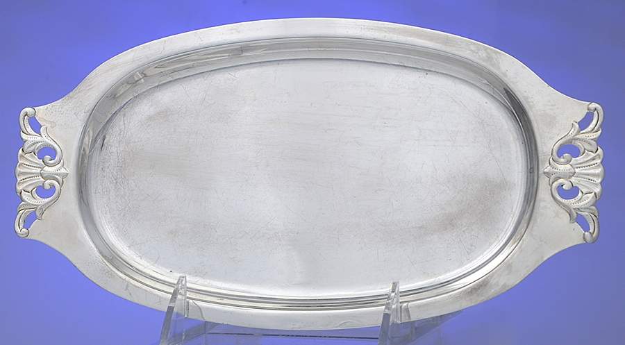 939 (Sterling, Hollowware) Tray for Mini Creamer & Open Sugar Set by Manchester-1