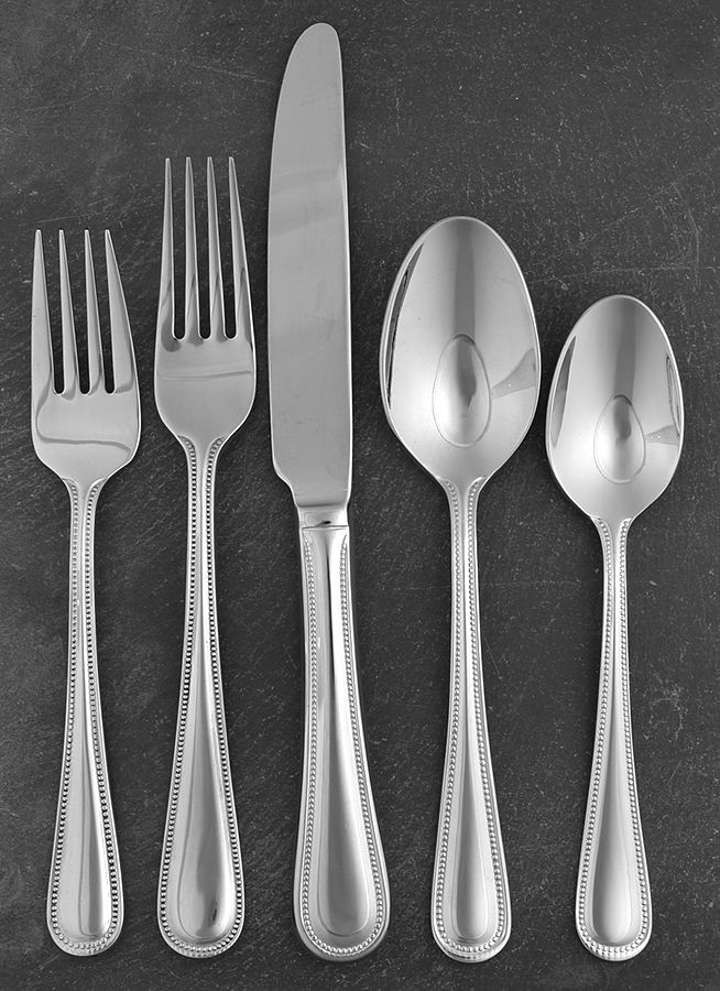 Pearls (Stainless) 5 Piece Place Setting by Michael Lloyd-1
