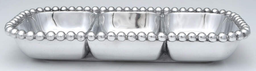 String of Pearls (Aluminum, Hollowware) 3 Part Relish by Mariposa-1