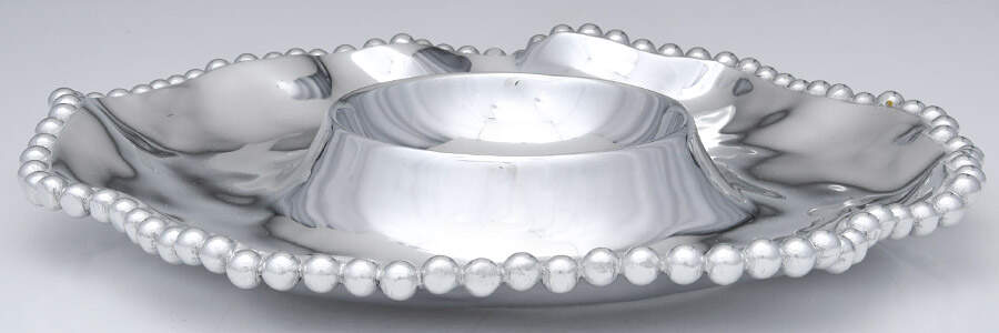 String of Pearls (Aluminum, Hollowware) 1 Piece Chip & Dip by Mariposa-1