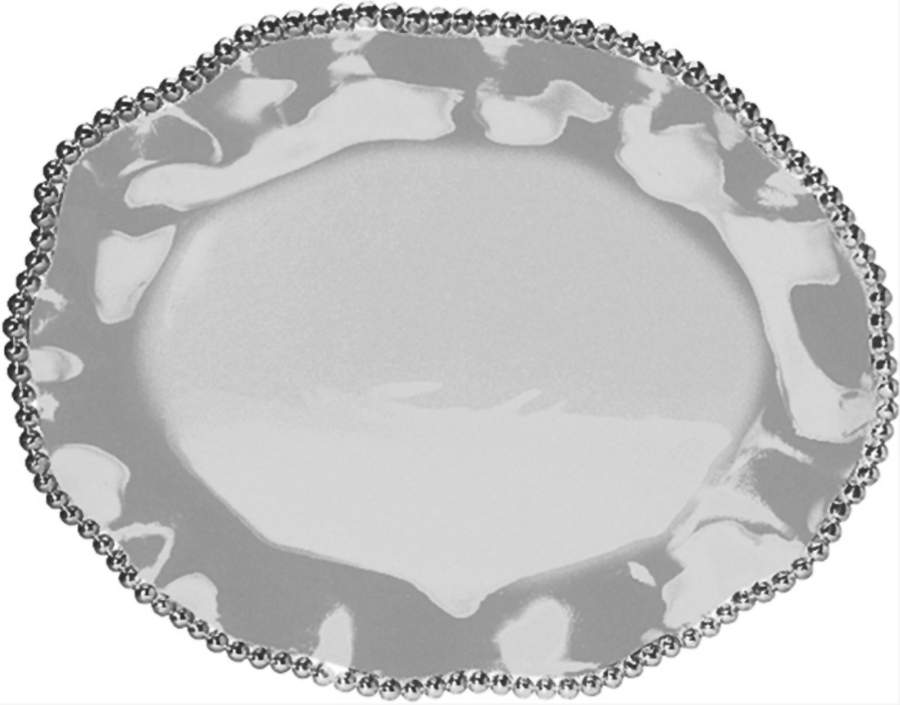 String of Pearls (Aluminum, Hollowware) 19" Oval Serving Platter by Mariposa-1