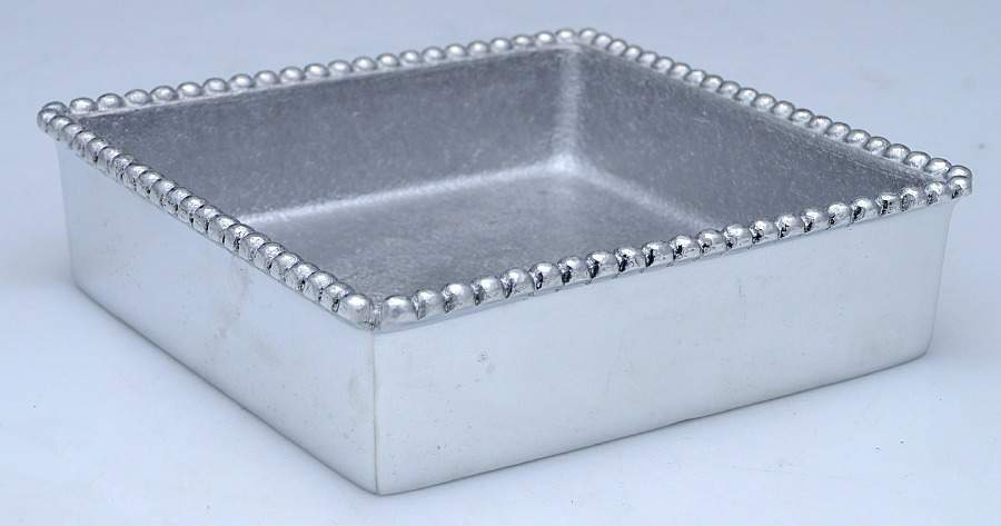 String of Pearls (Aluminum, Hollowware) Square Napkin Holder by Mariposa-1