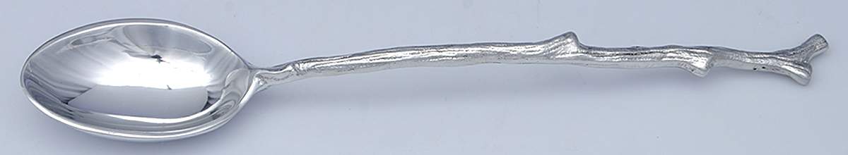 Bird & Branch Collection (Aluminum, Hollowware) Solid Salad Serving Spoon by Mariposa-1