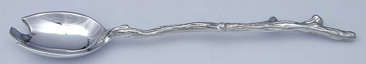 Bird & Branch Collection (Aluminum, Hollowware) Solid Salad Serving Fork by Mariposa-1