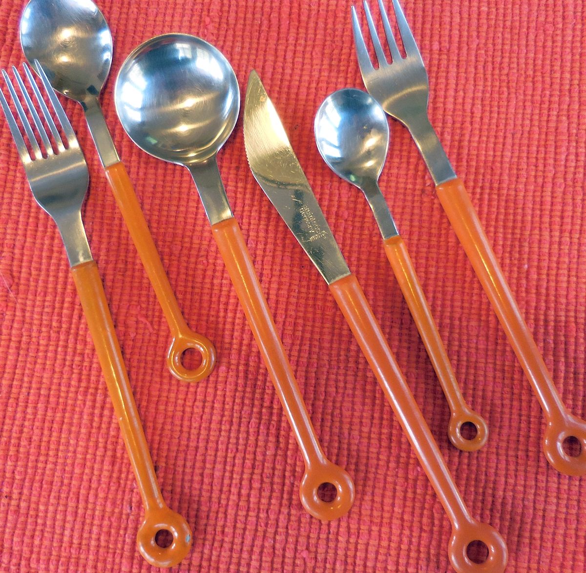 MN5 (Stainless, Orange Handle) Fork by Mono-1