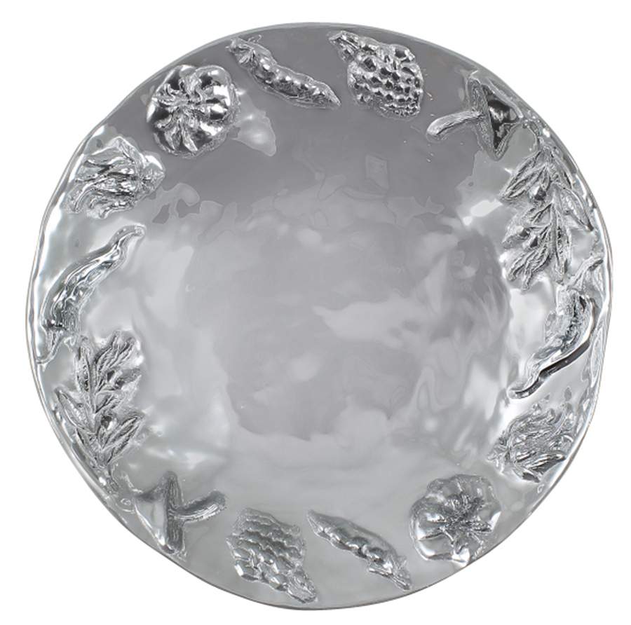 Farmer's Market (Aluminum, Hollowware) 16" Round Vegetable Bowl by Mariposa-1