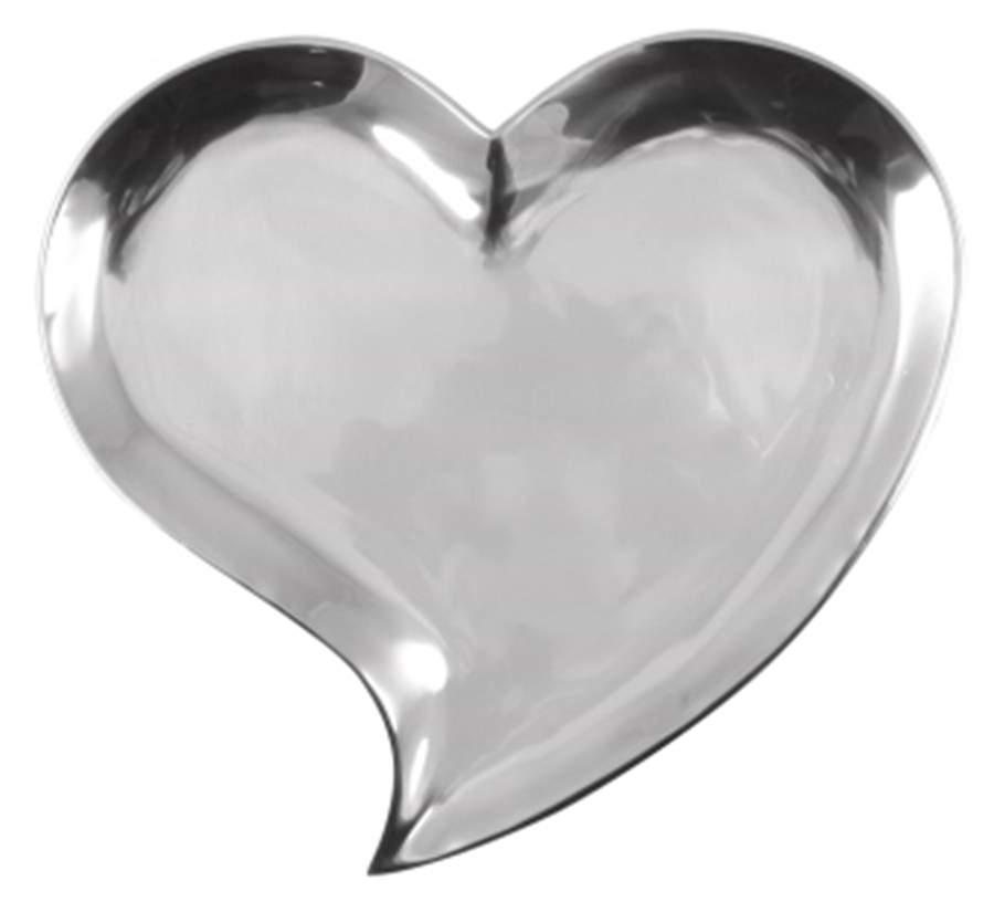 First Comes Love (Aluminum, Hollowware) Heart Shape Tray by Mariposa-1