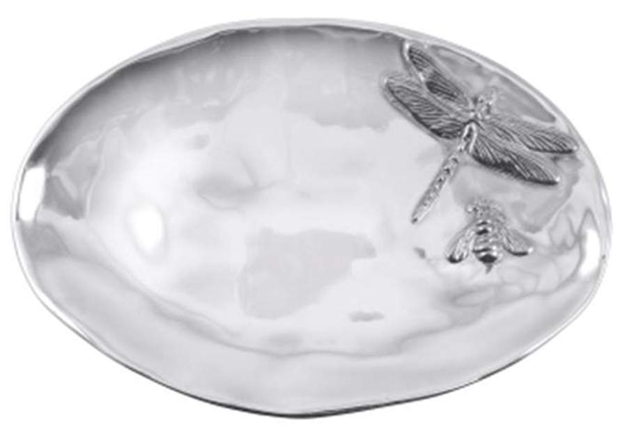 Gregarious Garden (Aluminum, Hollowware) 13" Oval Bowl by Mariposa-1
