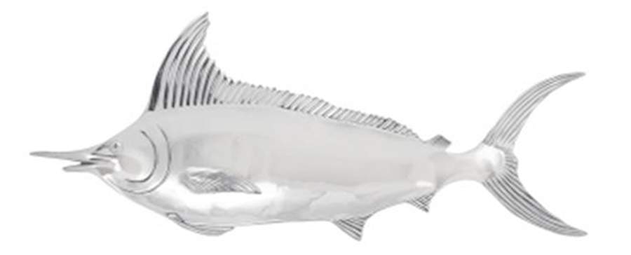 High Seas (Aluminum, Hollowware) 29" Fish Shape Tray by Mariposa-1