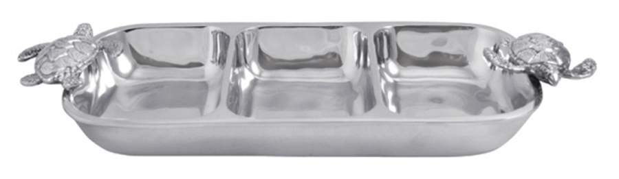 Palmy Nights (Aluminum, Hollowware) 3 Part Divided Server by Mariposa-1