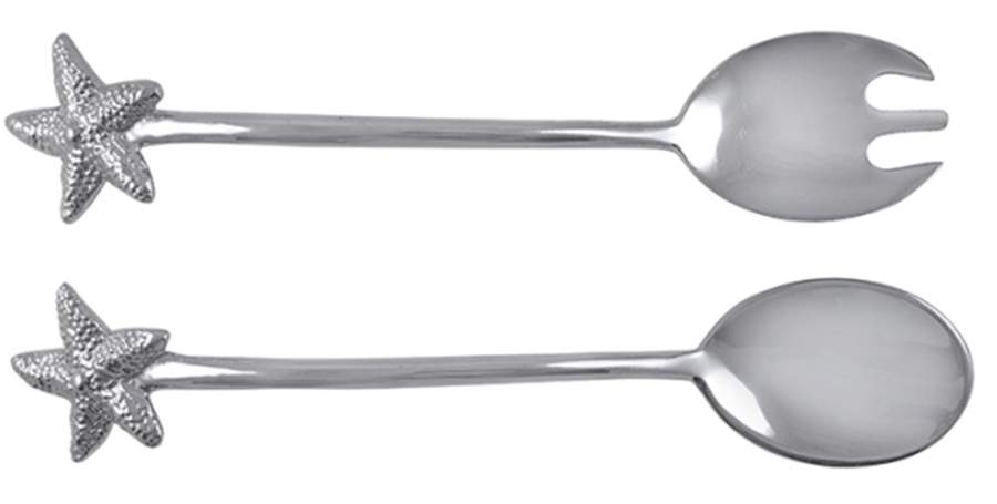 Seaside (Aluminum, Hollowware) (2 Pc) Solid Salad Set by Mariposa-1