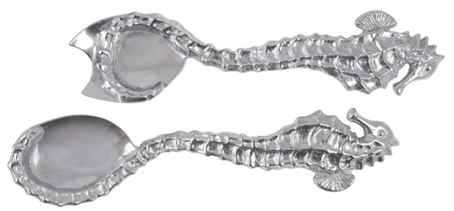 Seaside (Aluminum, Hollowware) (2 Pc) Solid Salad Set by Mariposa-1