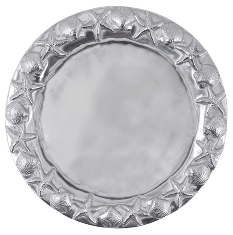 Seaside (Aluminum, Hollowware) 14" Round Platter by Mariposa-1