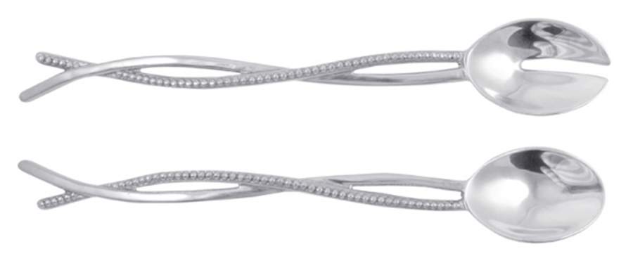 Sueno (Aluminum, Hollowware) (2 Pc) Solid Salad Set by Mariposa-1