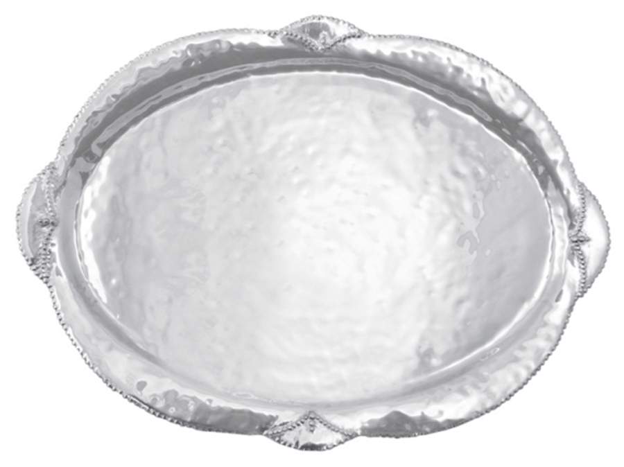 Sueno (Aluminum, Hollowware) 18" Oval Serving Platter by Mariposa-1