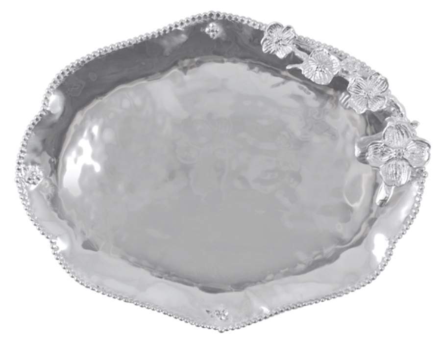 Sueno (Aluminum, Hollowware) 12" Oval Serving Platter by Mariposa-1