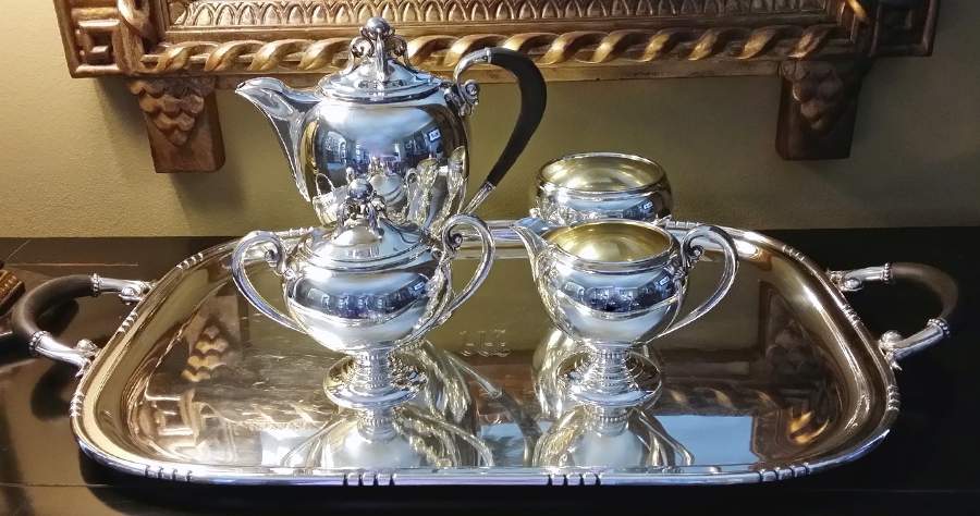8361 (Sterling, Hollowware) Sugar Bowl & Lid by M Fred Hirsch-1