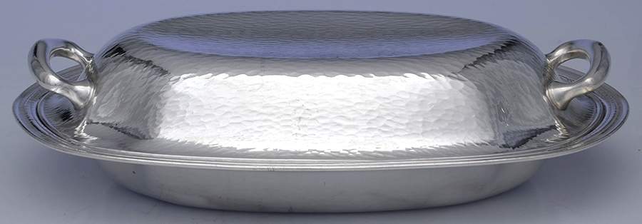 0809 (Silverplate, Hollowware) Double Vegetable Bowl by Mulholland-1