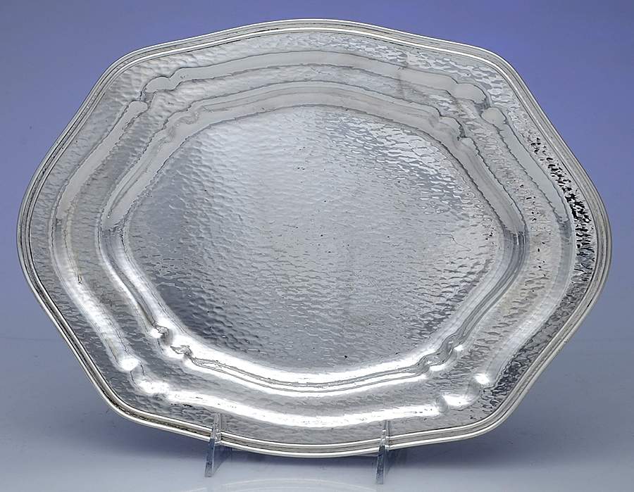 0815 (Silverplate, Hollowware) 13" Oval Serving Platter by Mulholland-1