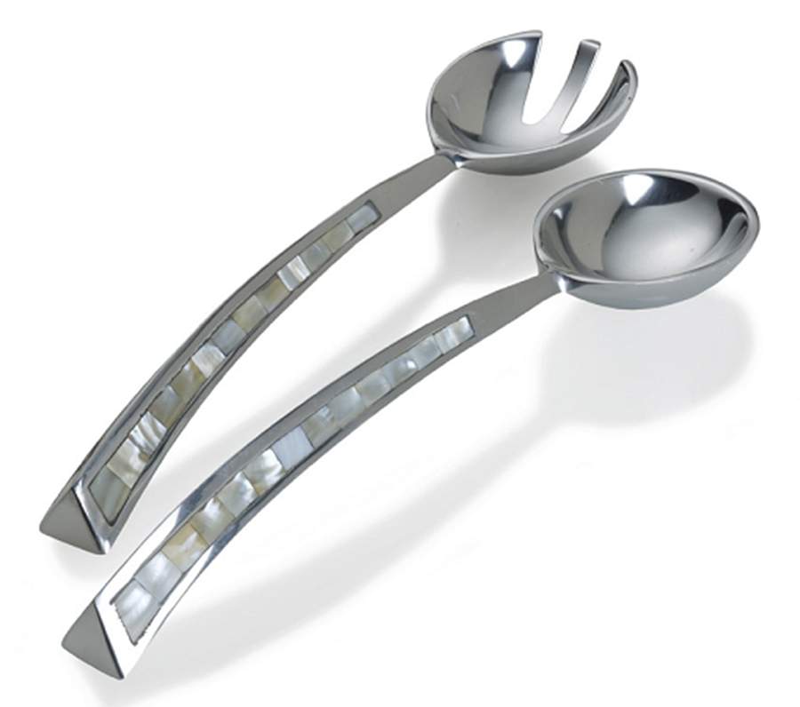 Pearl Island (Aluminum, Hollowware) (2 Pc) Solid Salad Set by Mikasa-1