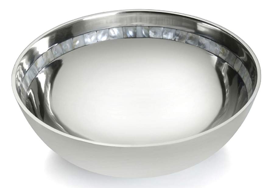 Pearl Island (Aluminum, Hollowware) 12" Salad Serving Bowl by Mikasa-1