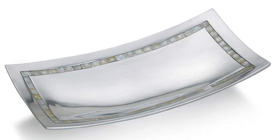 Pearl Island (Aluminum, Hollowware) 15" Rectangular Tray by Mikasa-1