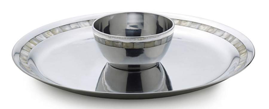 Pearl Island (Aluminum, Hollowware) 2 Piece Chip & Dip Set by Mikasa-1