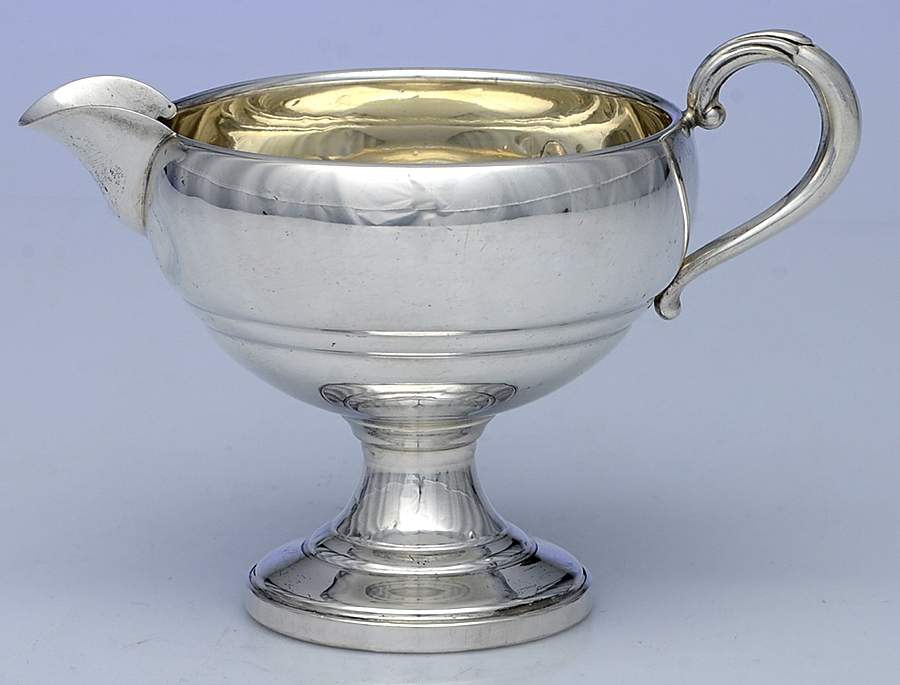 83 (Sterling, Hollowware) Weighted Creamer by M Fred Hirsch-1
