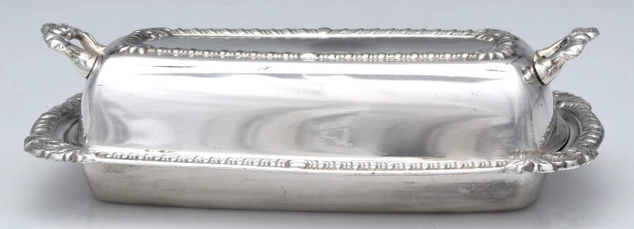 730 (Silverplate, Hollowware) 1/4 Pound Covered Butter Dish by Morton Parker-1